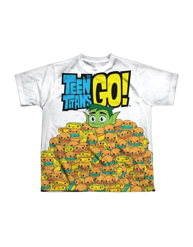 Teen Titans Go Burgers & Dogs Short Sleeve Crew Tee