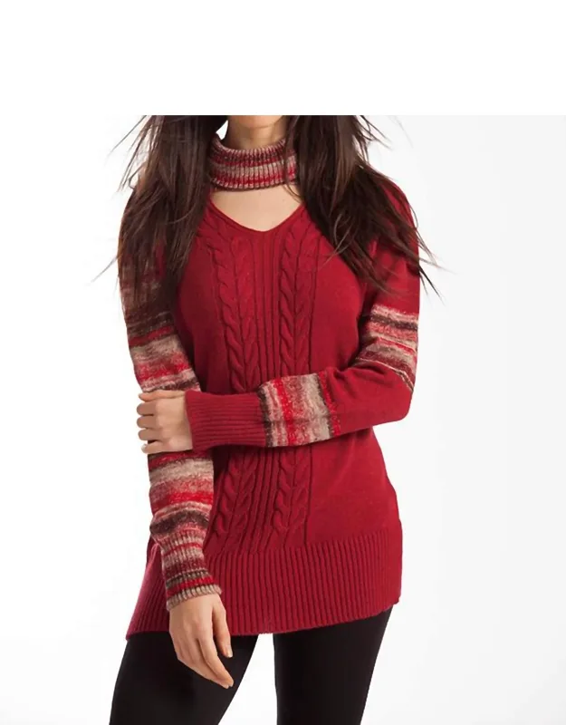 Katherine Braided Open Neck Sweater - Layer Under Your Favorite Sweater Or Wear Tucked Into Jeans