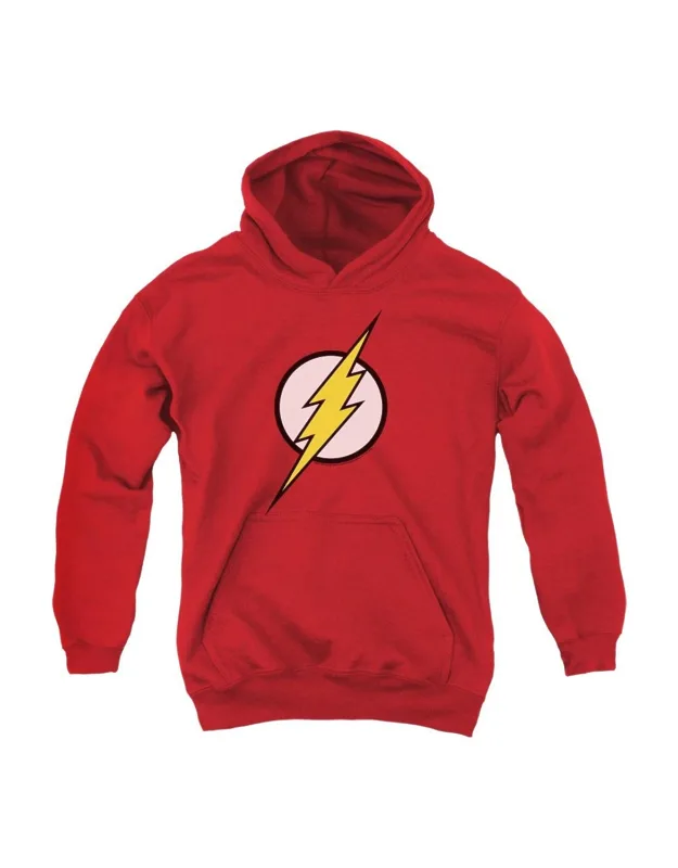 Justice League Of America Flash Logo Youth Pull Over Hoodie - Stylish And Great For Everyday Wear