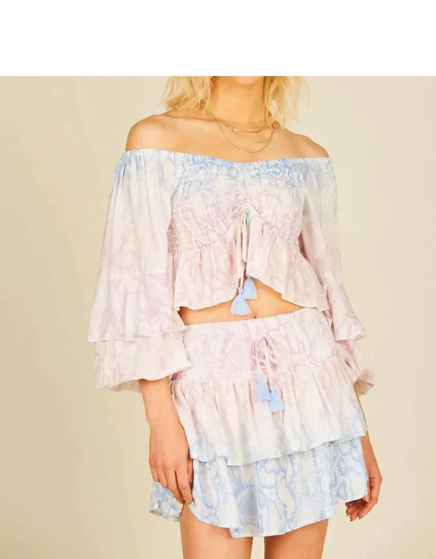 Tie Dye Snakeskin Mini Skirt