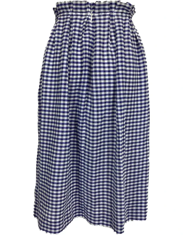 Checkered Midi High-waisted Skirt