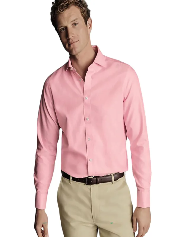 Non-iron Clifton Weave Cutaway Slim Fit Shirt