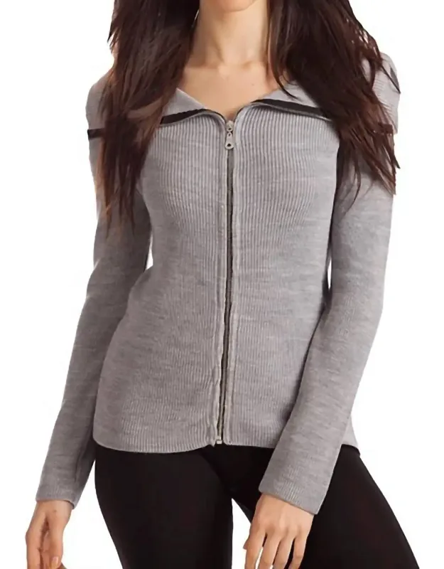 Amaya Zip Front Cardigan