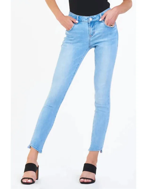 Joyrich Low Rise Skinny Jean In Lagoon With Comfort Stretch Denim And Ankle Inseam