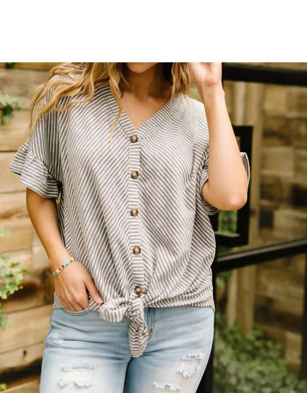 Perfect Type Pinstripe Top