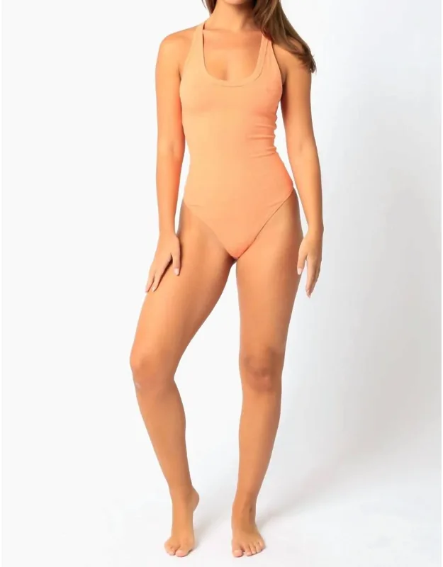 Ribbed Racerback Tank Bodysuit