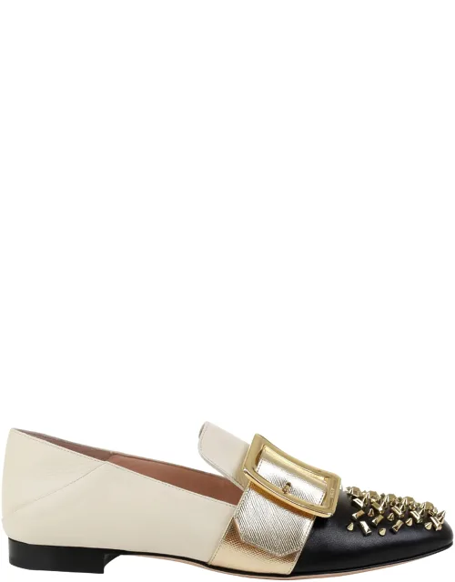 Janelle Leather Stud Slippers
