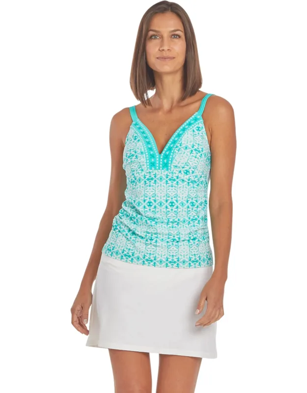 Sunshine Shores Embroidered Tankini