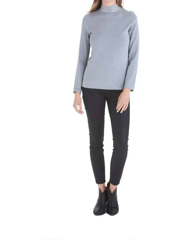 Vivienne Turtleneck Sweater With Studs At The Collar