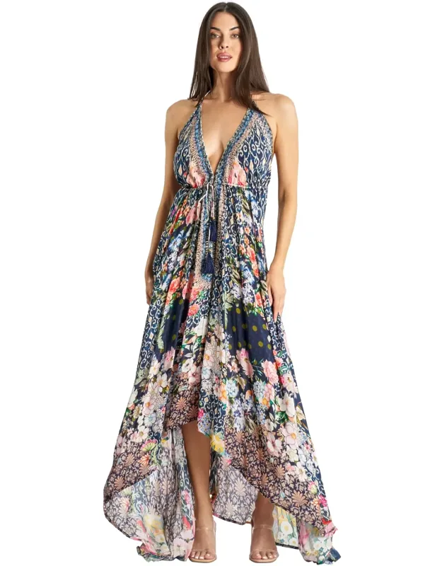 Archie Halter Maxi Dress - Model Shown Is 5'9" (179cm) Wearing Size Small