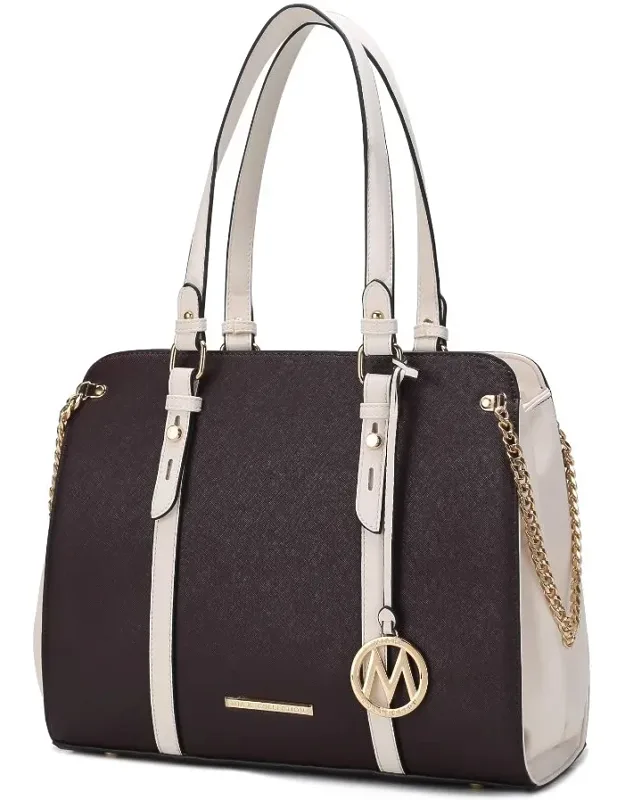 Amy Color Block Tote Bag With Stylish Design And Spacious Compartment