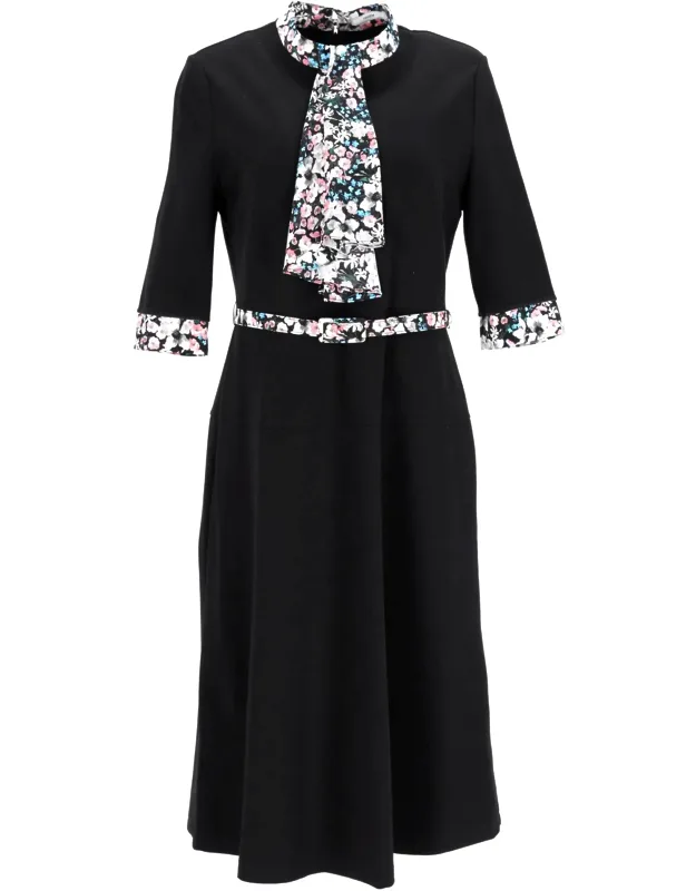 Floral-print Dress In Viscose