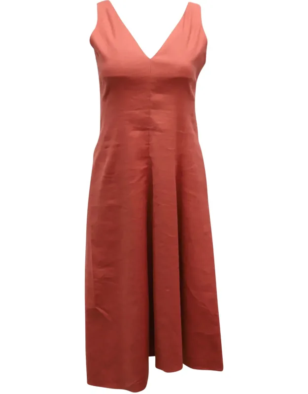 Slip V-neck Midi Dress