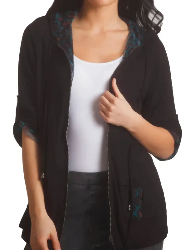 Abstract Hooded Jacket