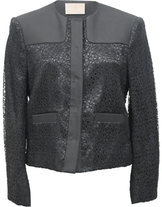 Lace-detail Single-breasted Blazer