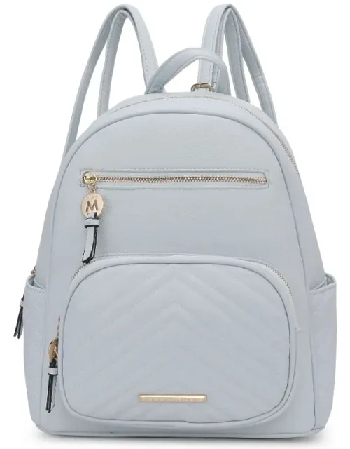 Romana Vegan Leather Backpack With Eye-catching Quilted Front Pocket And Spacious Main Compartment