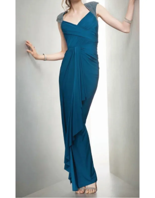 Gathered Evening Dress