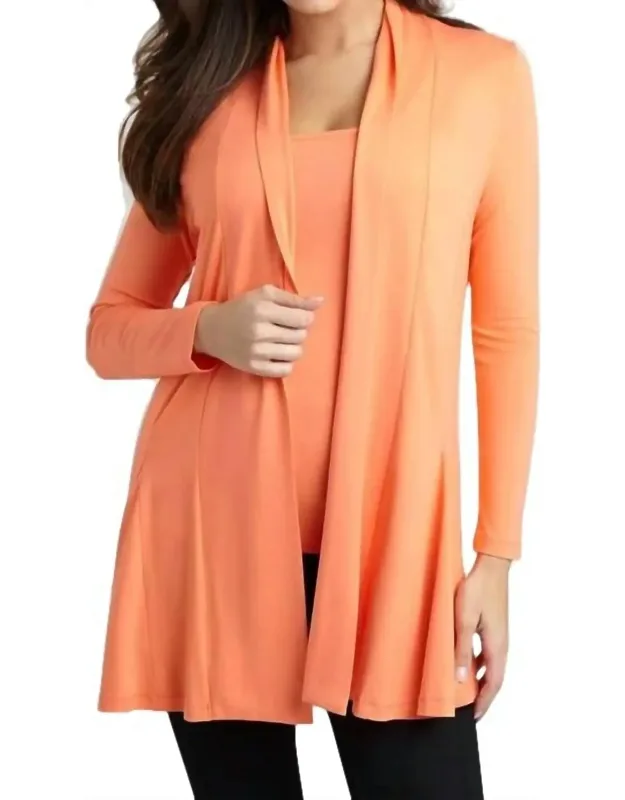 Draped Long Cardigan
