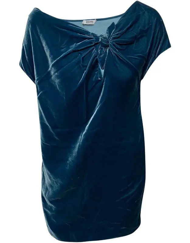 Tie Knot Velvet Mini Dress
