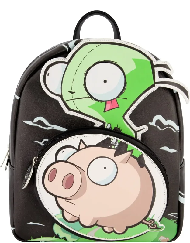 Invader Gir On Pig Mini Backpack