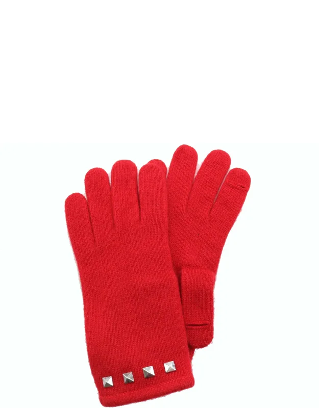 Gloves With Studs And Slit On Fingers