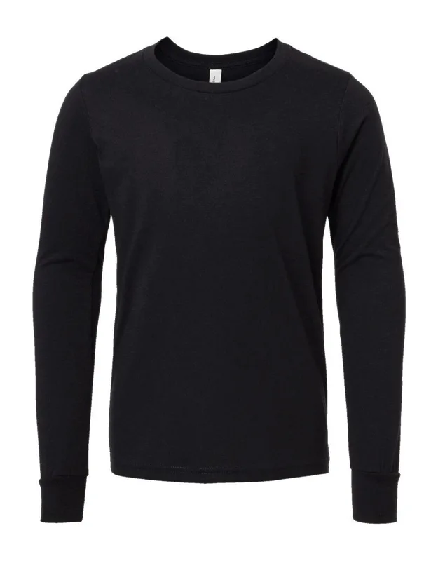 Youth Heather Cvc Long Sleeve Tee - Pre-shrunk, Retail Fit