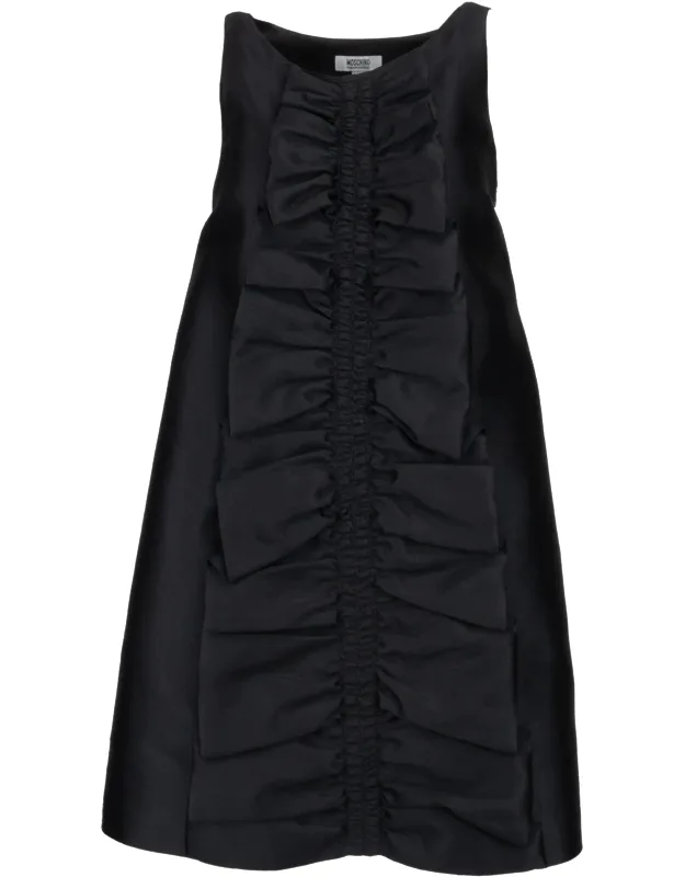 Cocktail Dress With Pleated Ruffles - '00s