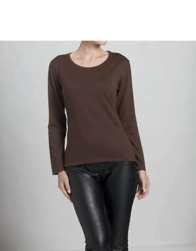 Scoop Neck Long Sleeve Top
