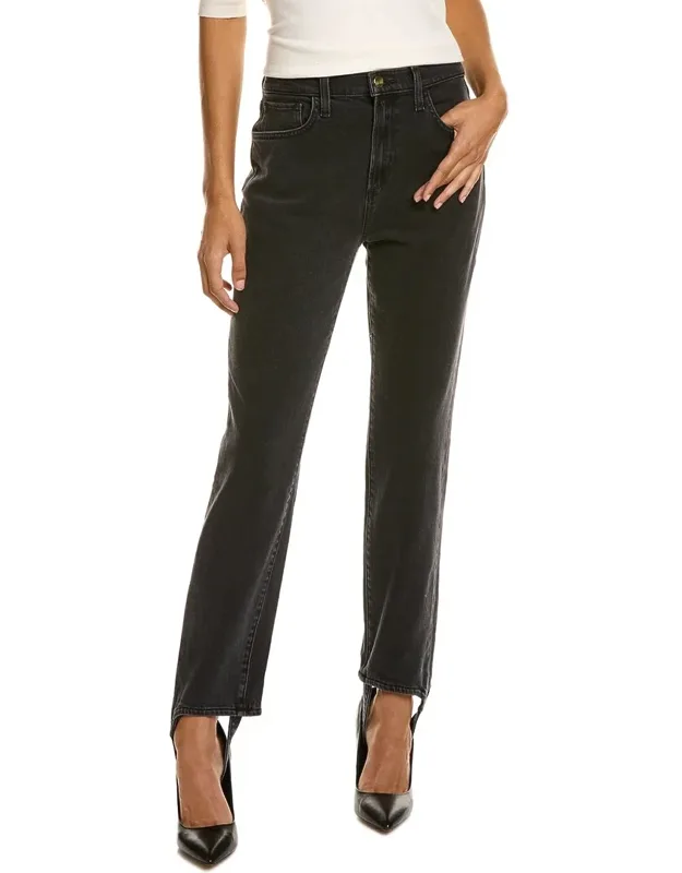 The Evelyn High-rise Storm Slim Straight Jeans