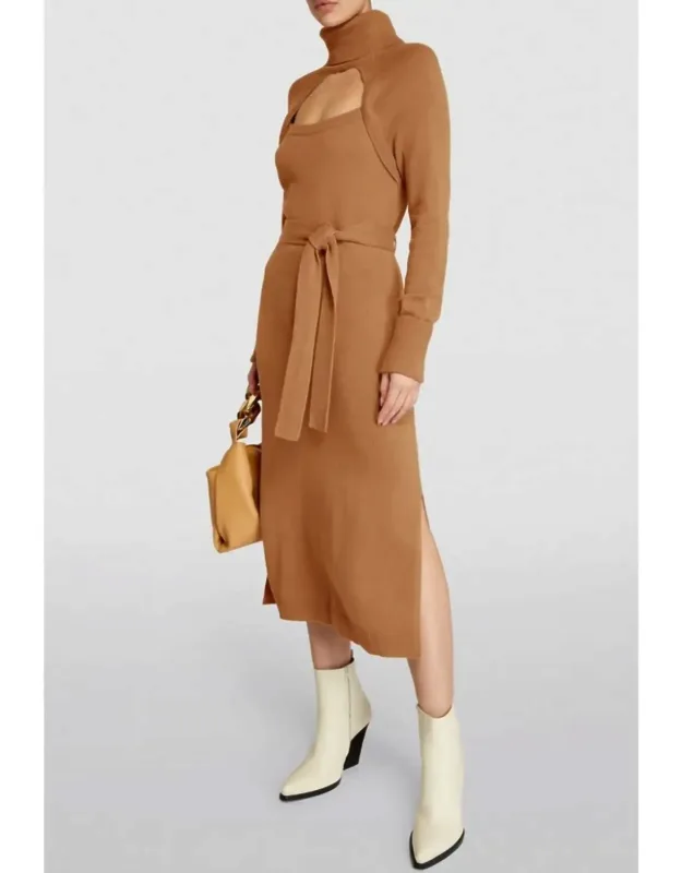 Cutout Sweater Midi Dress