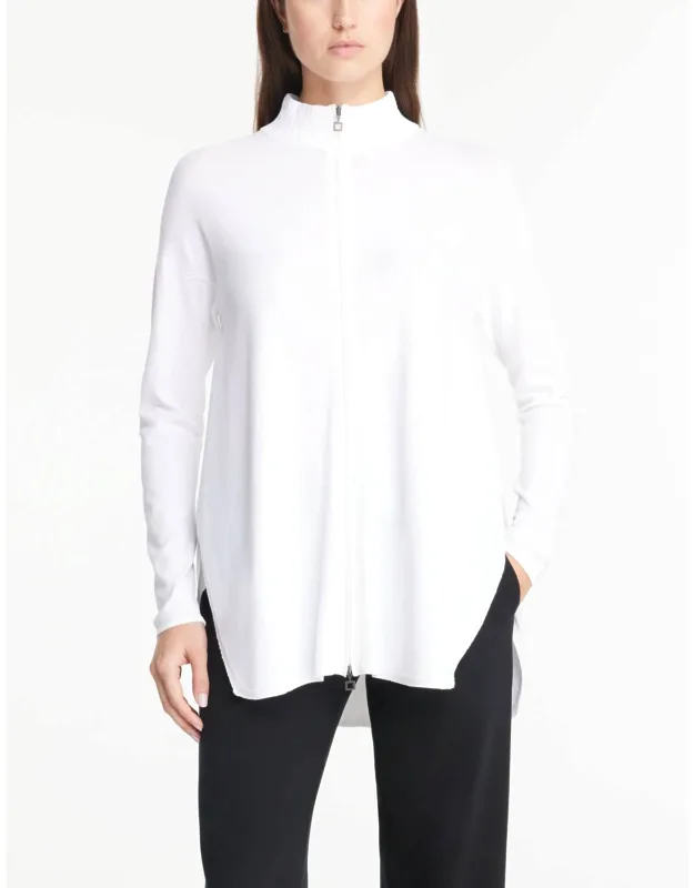 Lightweight Knit Long Full Zip Cardigan