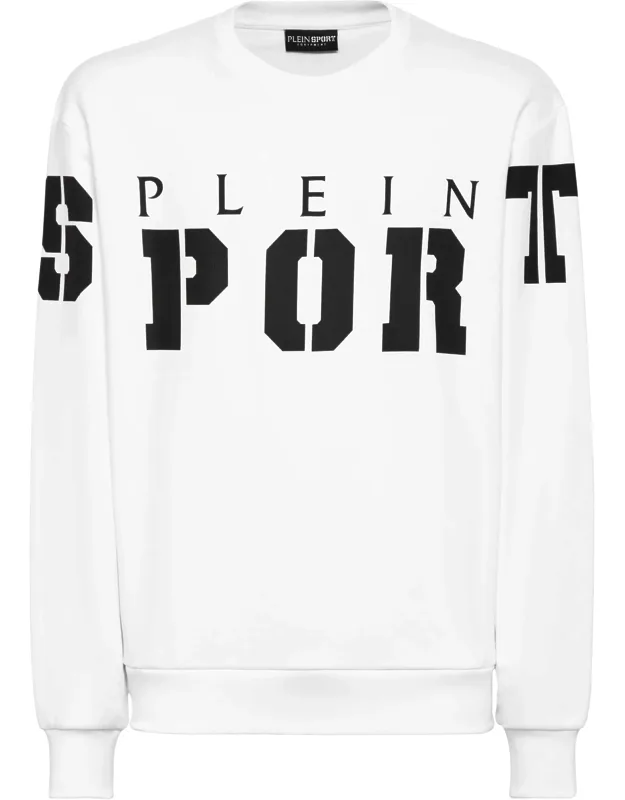 Sweatshirt With Tiger Scratch Print And Loose Fit