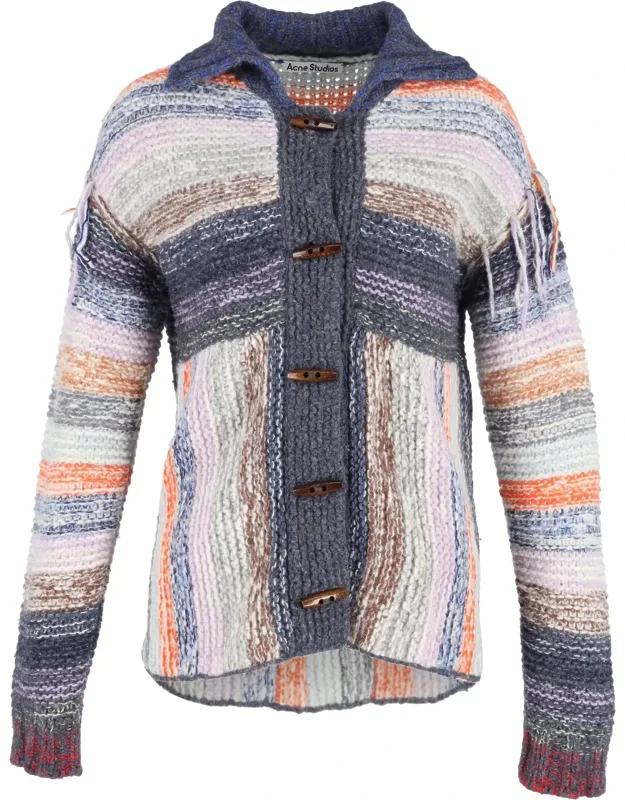 Striped Cardigan In Wool