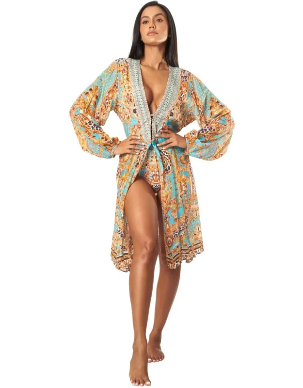 Wrap 2 Way Sleeve Short Dress