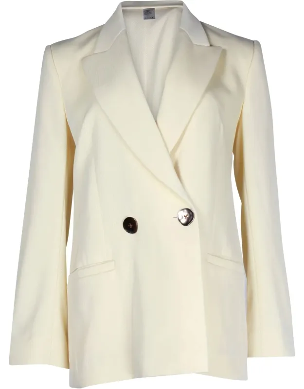 Double-breasted Blazer In Wool