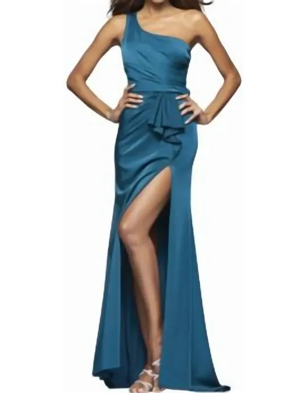 One Shoulder Ruffle Dress