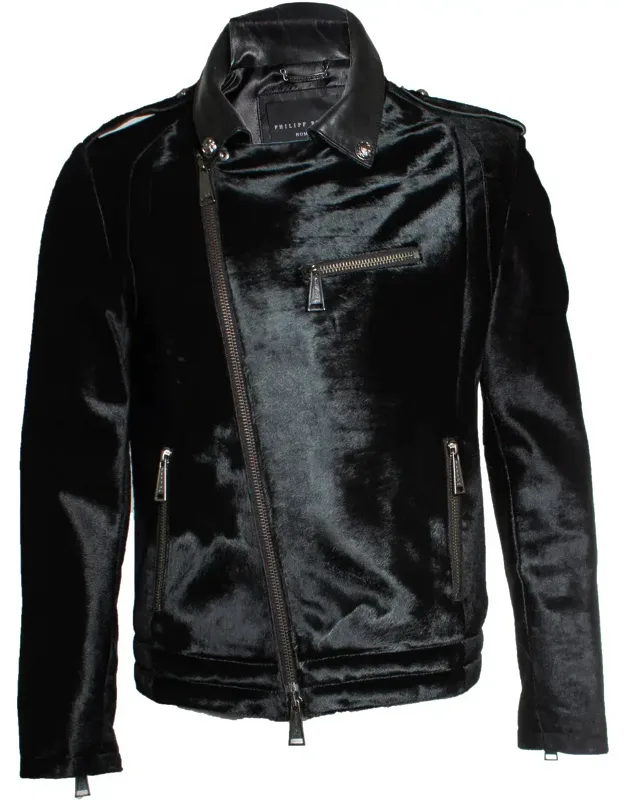 Ponyskin Zipper Jacket