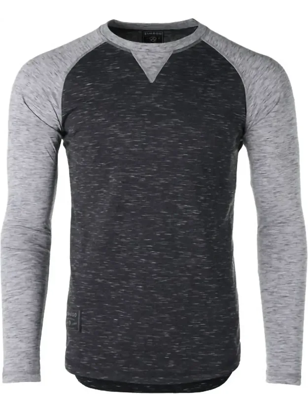 Baseball Retro Contrast Long Sleeve Raglan T-shirt