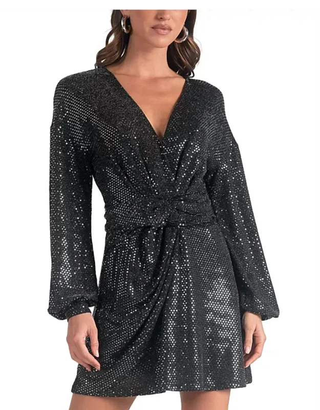Sparkle Dolman Sleeve Dress