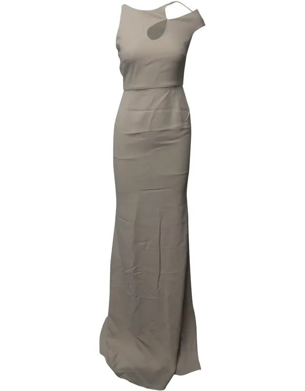 Cut Out Shoulder Long Dress