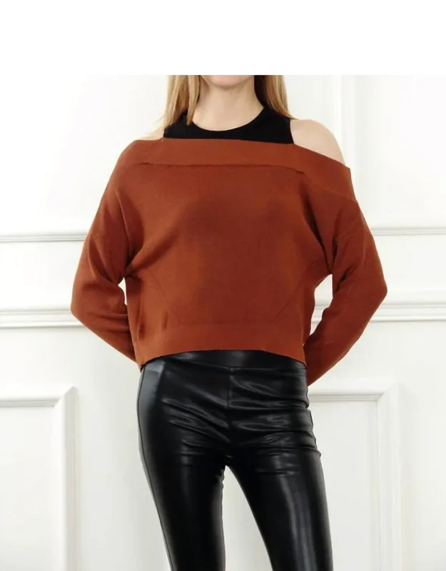 Twofer Drop Shoulder Sweater