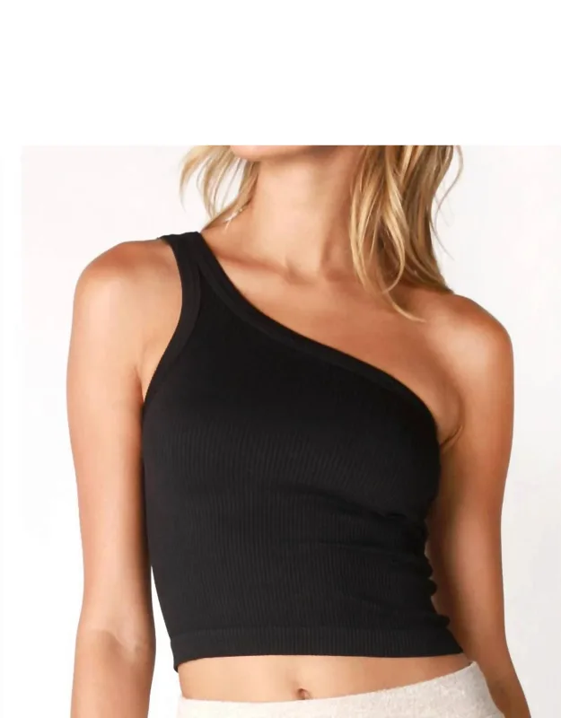 One Shoulder Crop Top