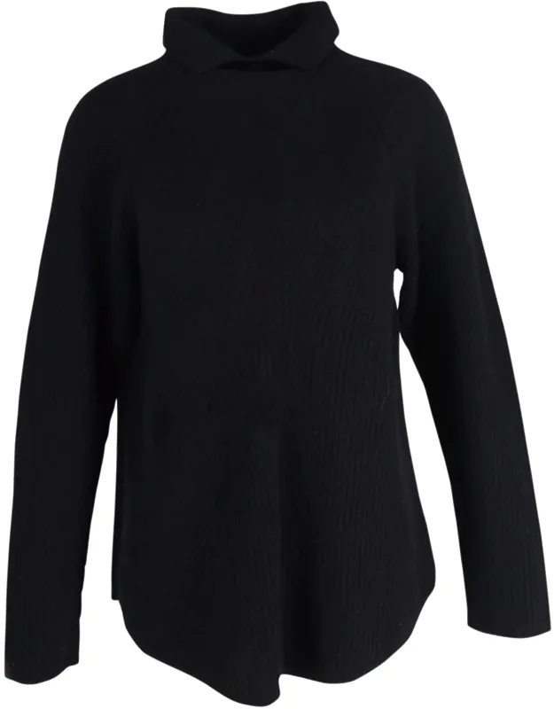High Collar Ribbed Sweater