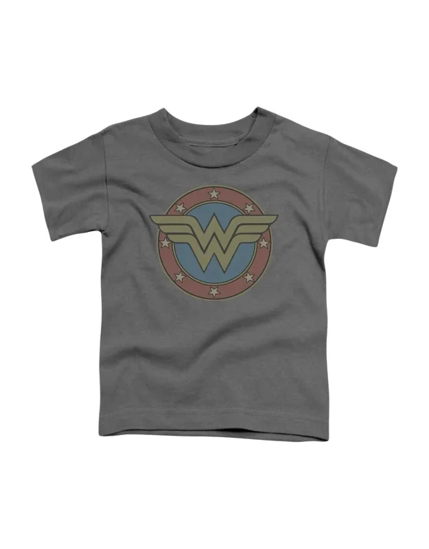 Dc Comics Wonder Woman Vintage Emblem Short Sleeve Tee - Stylish For Everyday Wear