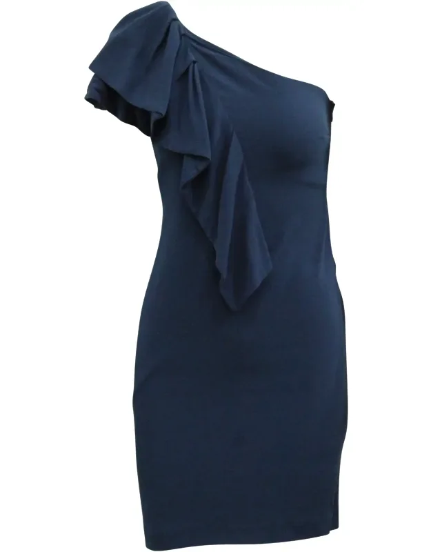One Shoulder Ruffled Dress