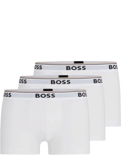 Three-pack Of Stretch-cotton Trunks With Waistbands