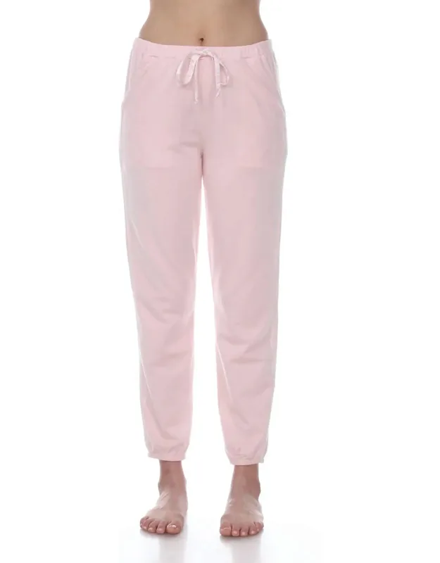 French Terry Sweat Pants With Satin Trim