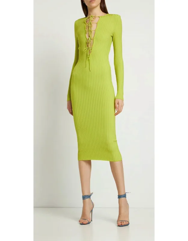 Rib Knit Midi Dress