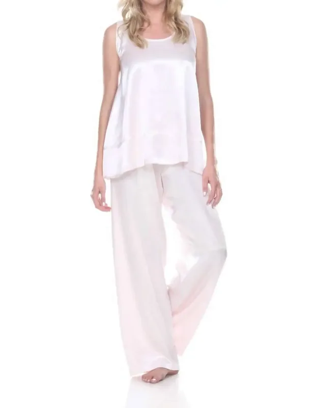Satin Tank With Ruffle