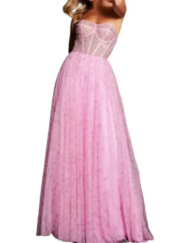 Sweetheart Neckline Beaded Prom Dress